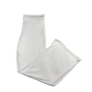 Wild Fable White Ribbed Flare Leg Pants Size XXL High Rise Stretch Lounge Yoga